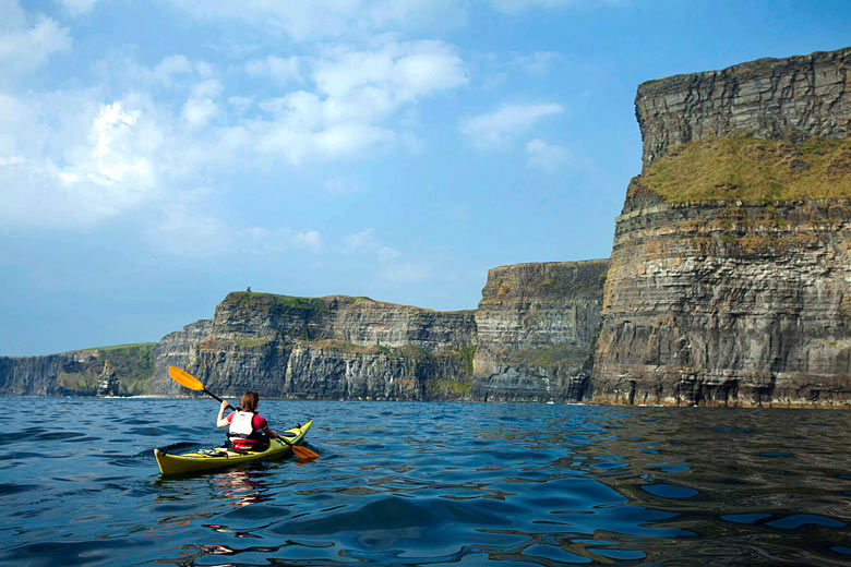Exploring the Cliffs of Moher by kayak © Gareth McCormack - courtesy of Tourism Ireland