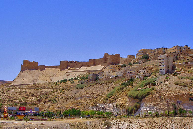the impressive ramparts of Kerak Castle, Jordan