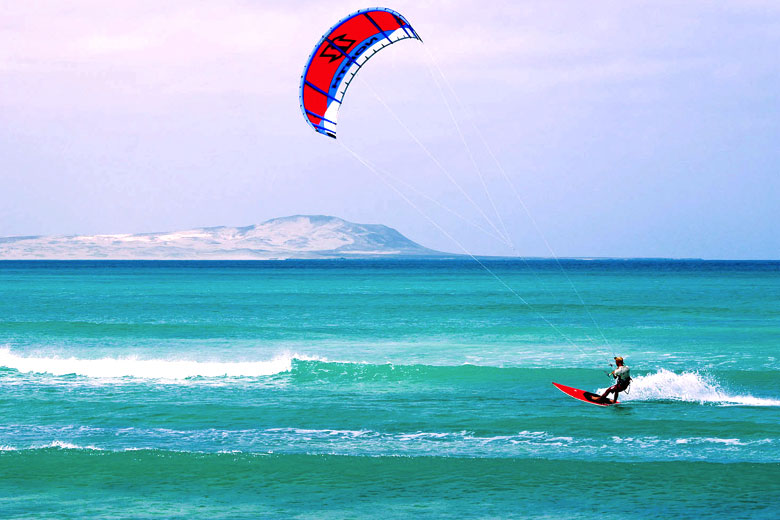 Kitesurfing on Boa Vista - photo courtesy of Cape Verde Tourism