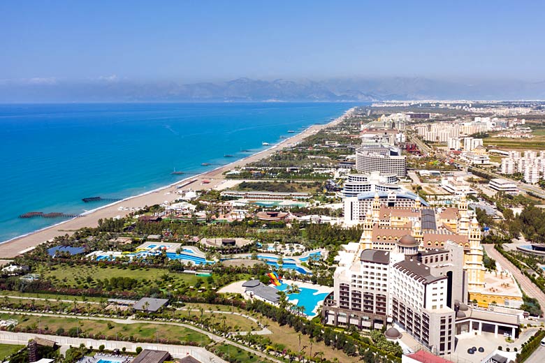 Lara Beach Antalya and its many luxury hotels © Bulent - Adobe Stock Image
