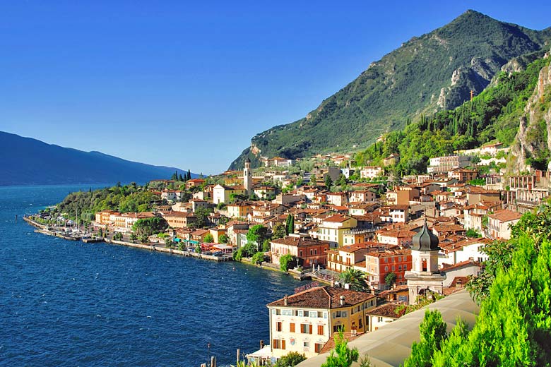 Limone on the west side of Lake Garda, Italy