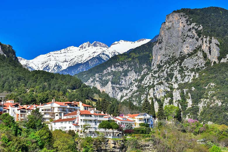 Litochoro in spring with Mount Olympus beyond © Calin Stan - Fotolia.com