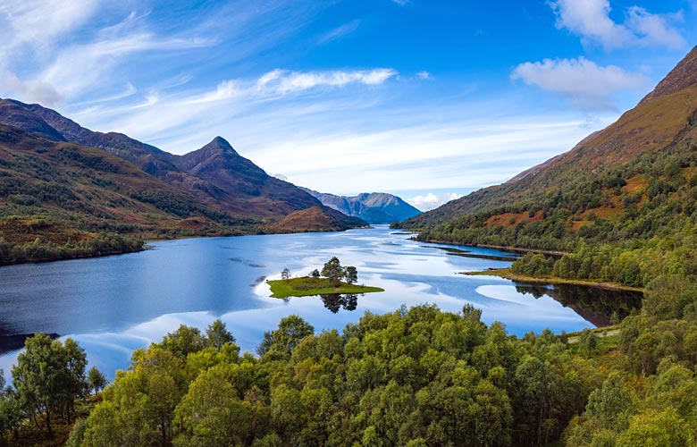 Loch Leven near Glencoe in the Scottish Highlands