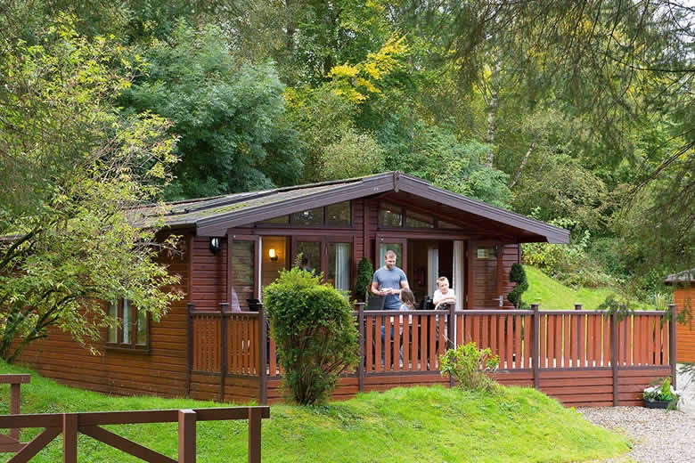 Lodge accommodation at Lomond Woods holiday park, Scotland