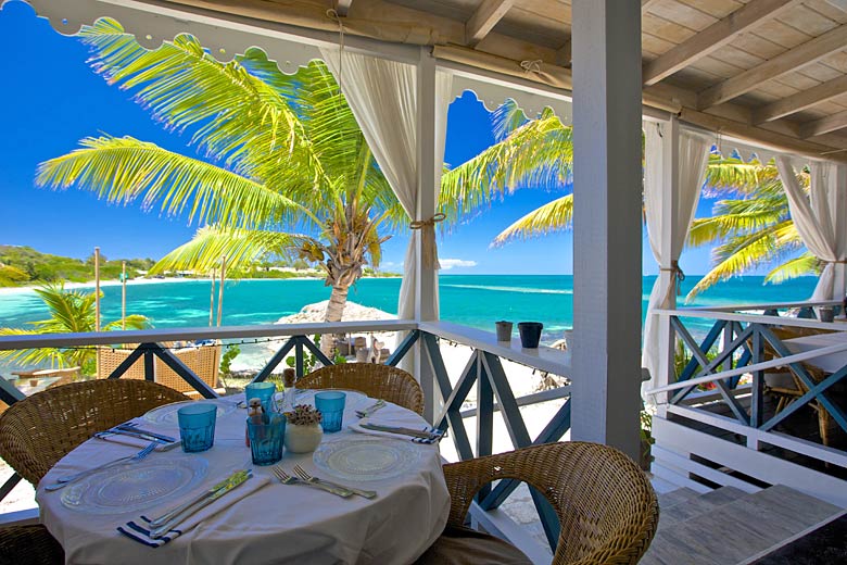 Fine seaside dining, Antigua