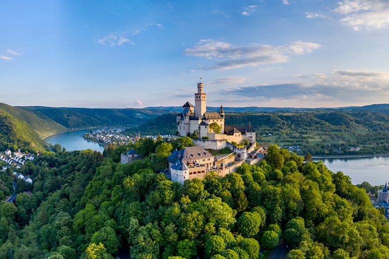 The imposing Marksburg Castle - photo courtesy of German National Tourist Board