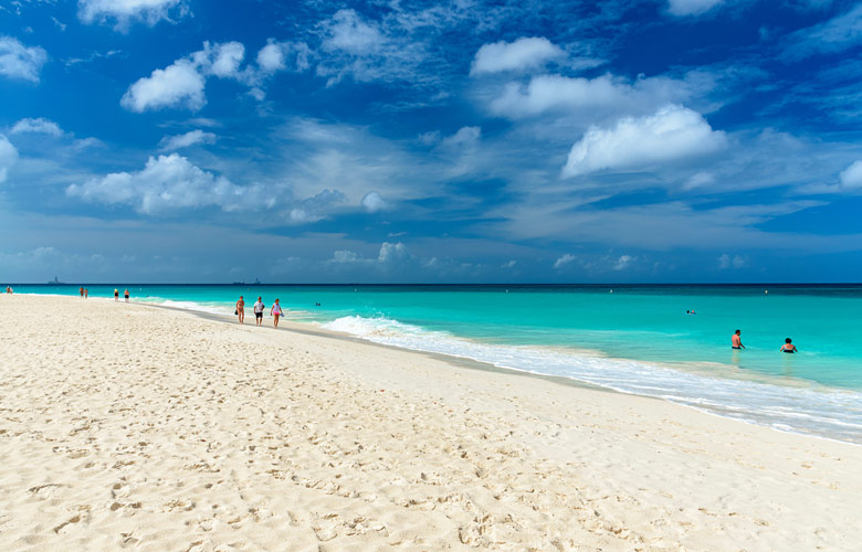 The swathe of sugary sand at Eagle Beach, Aruba The swathe of sugary sand at Eagle Beach, Aruba