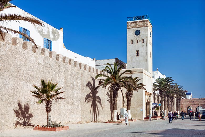 Gleaming walls of Essaouira's Medina