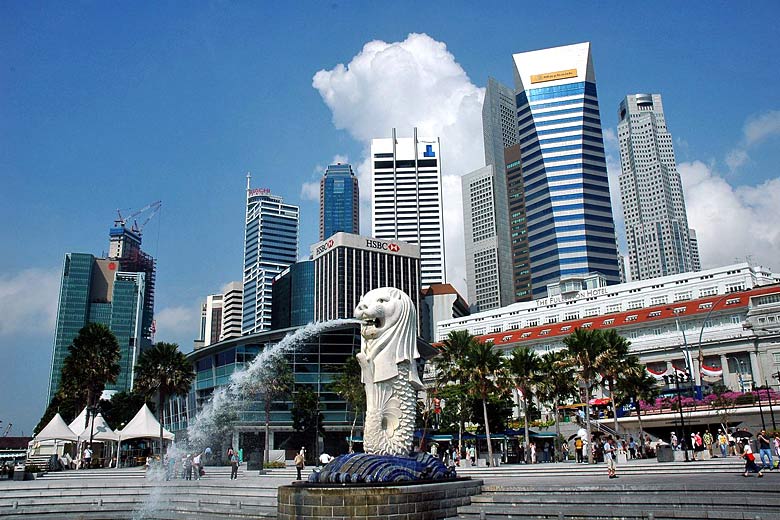 The Merlion, half fish half lion, and the official mascot of Singapore