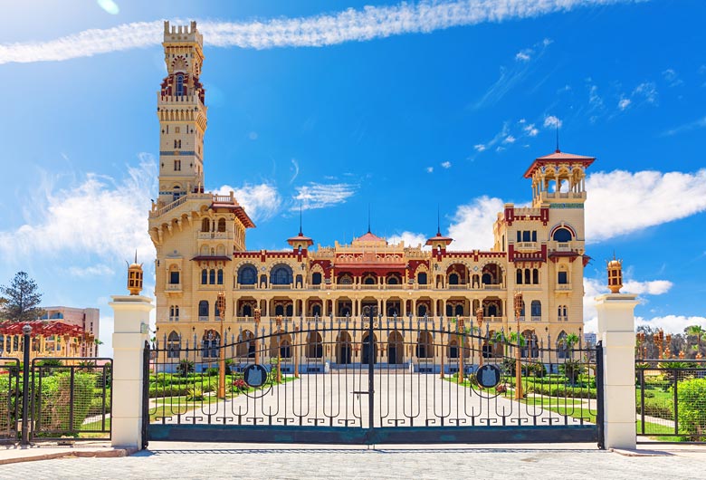 At the palace gates, Montaza Palace, Alexandria