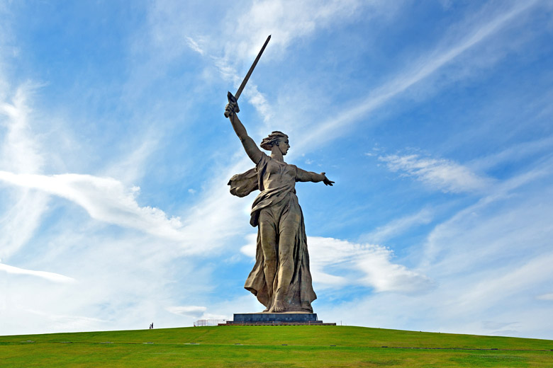 The enormous 'The Motherland Calls' monument, Volgograd, Russia