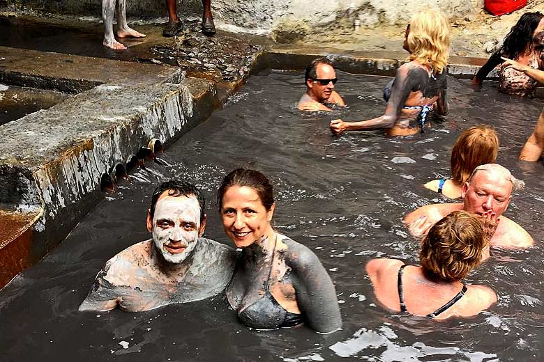 Mud baths at the Sulphur Springs, St Lucia © andrebronxguy - photo courtesy of Saint Lucia Tourist Board
