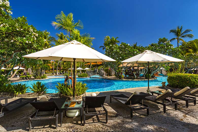 Hotel on the beach in Nusa Dua, south coast of Bali Hotel on the beach in Nusa Dua, south coast of Bali