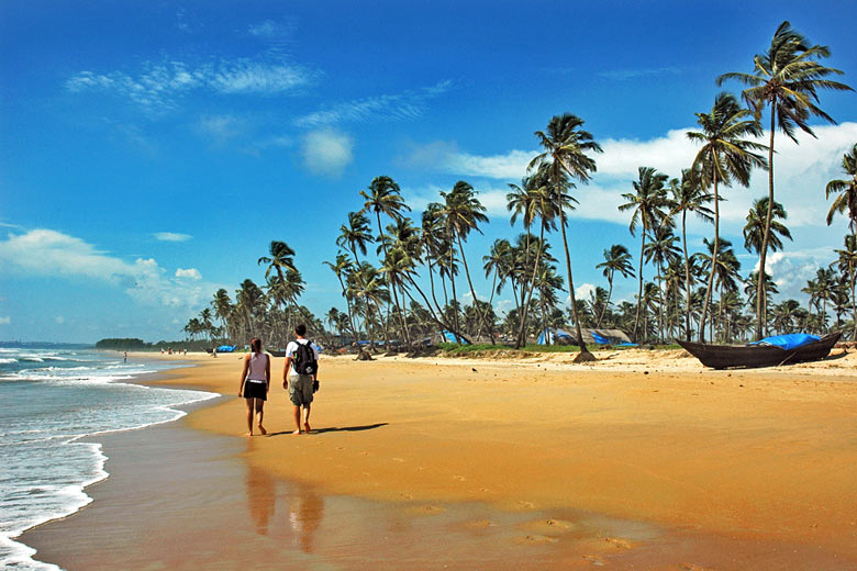 Strolling along the beach in Goa, India Strolling along the beach in Goa, India