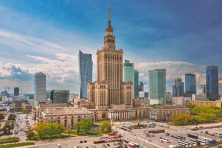 The dominant Palace of Science and Culture