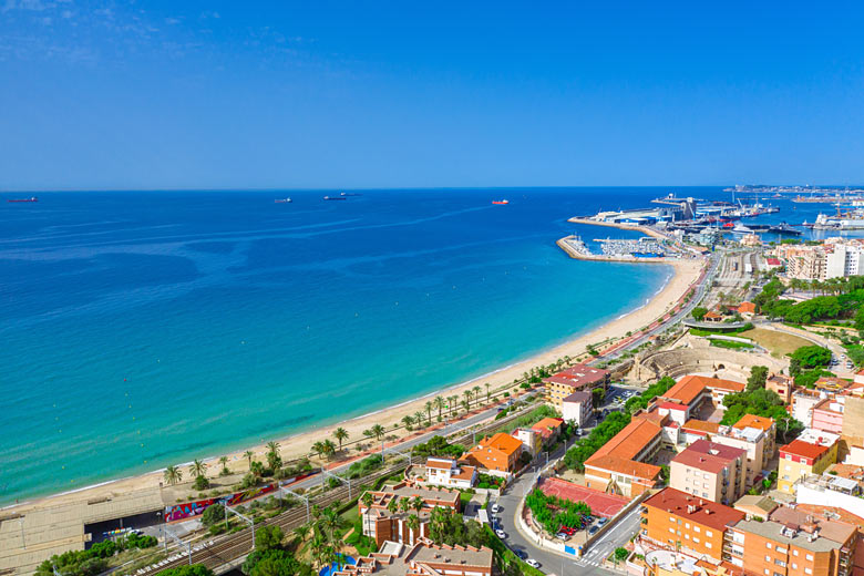 The city's closest beach, Platja del Miracle The city's closest beach, Platja del Miracle