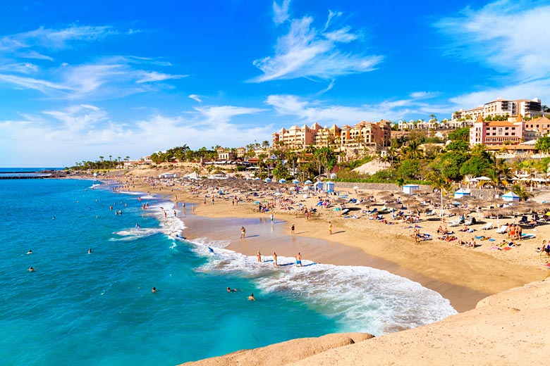 Golden sands of Playa del Duque, Tenerife