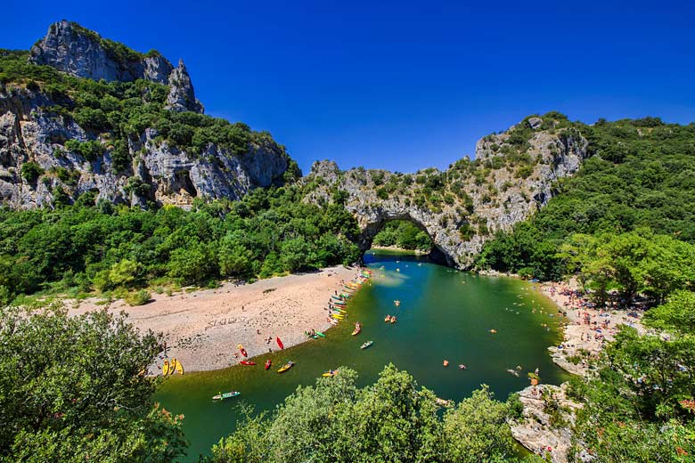 The famous Pont d'Arc in the Gorges of the Ardeche The famous Pont d'Arc in the Gorges of the Ardeche