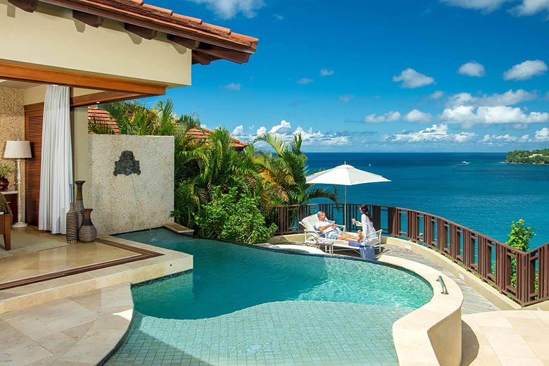 Private accommodation at Sandals Regency La Toc, St Lucia - photo courtesy of Sandals Resorts