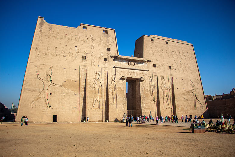 The pylons of the Temple of Horus, Edfu