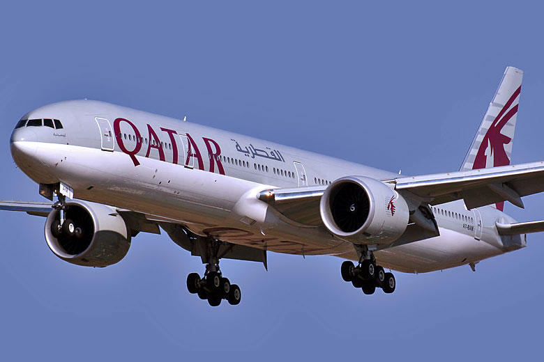 Qatar Airways has direct flights to Doha from four UK airports © Magic Aviation - Wikimedia Commons