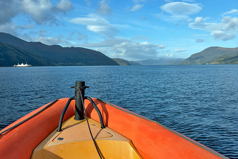Out on a RIB boat safari in Nordfjord, Norway