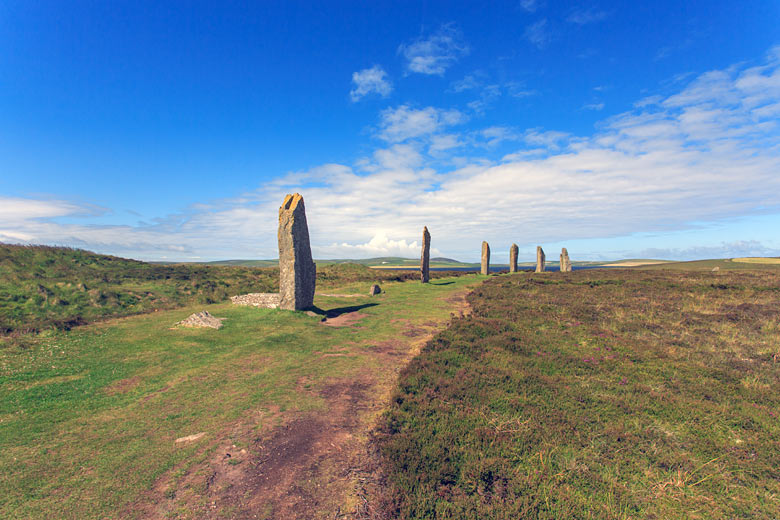 Standing stones at the Ring of Brodgar, Orkney Islands