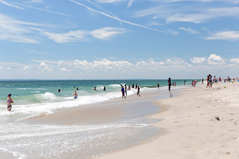 Summer day on Rockaway Beach, New York