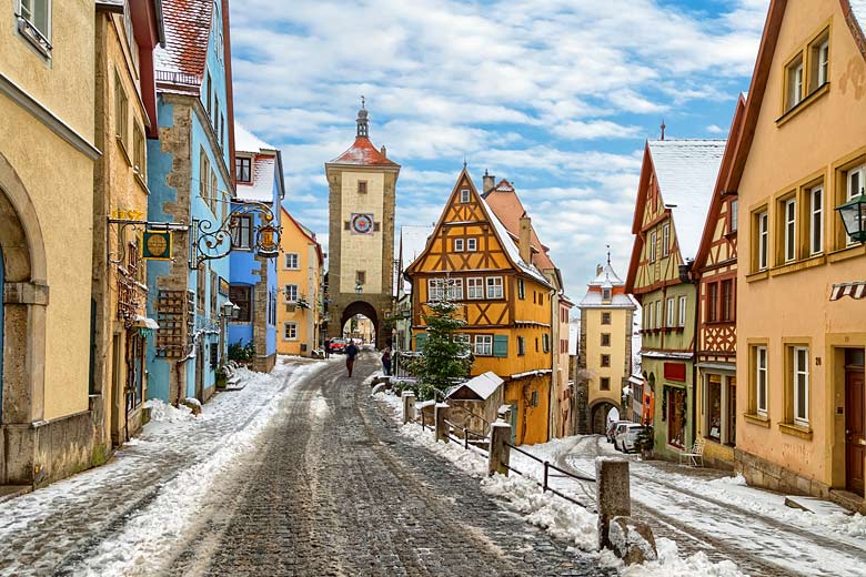 Snow-dusted Rothenburg ob der Tauber, Germany Snow-dusted Rothenburg ob der Tauber, Germany