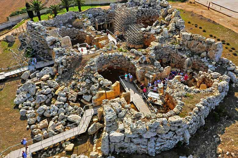 Explore the ancient ruins of the Ggantija Temples, Gozo - photo courtesy of Malta Tourism Authority