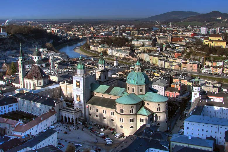View over Salzburg Cathedral, Austria