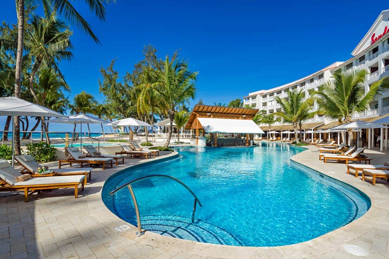 Beachfront pool at Sandals Barbados - photo courtesy of Sandals Resorts