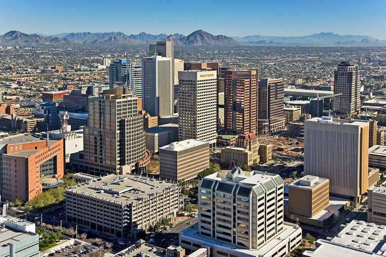 Sights to see on a walking tour of downtown Phoenix, Arizona, USA