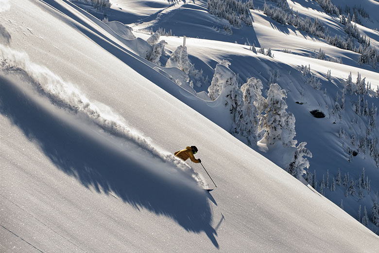 Skier at Revelstoke Mountain Resort