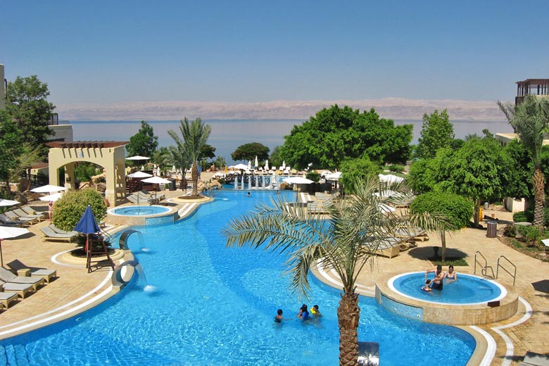 Spa hotel on the shores of the Dead Sea in Jordan