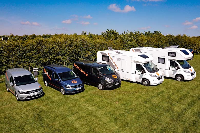 The range of vehicles for hire in the UK © Spaceships Rentals UK