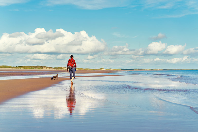 The wide open beach at Druridge Bay