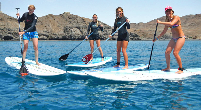 Stand up paddle surfing, Fuerteventura - photo courtesy of supschoolfuerteventura.com