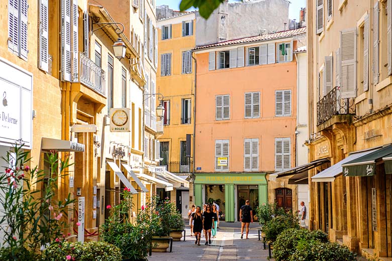 Street in the old town of Aix-en-Provence