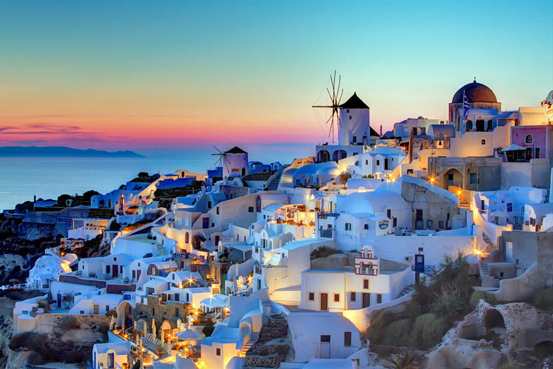 Sunrise over Santorini