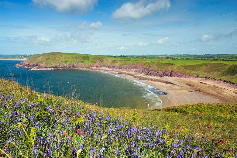 The sandy arc of Swanlake Bay, Pembrokeshire The sandy arc of Swanlake Bay, Pembrokeshire