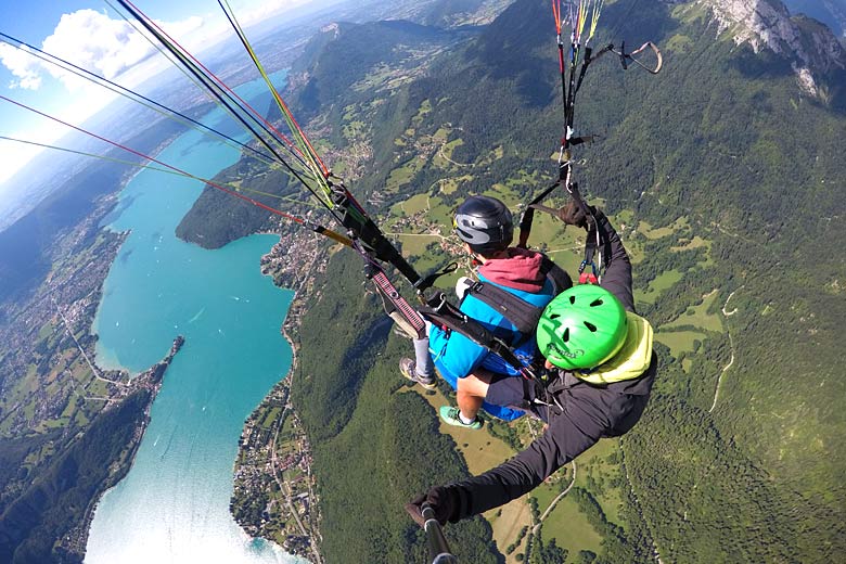 Flying high above Lake Annecy