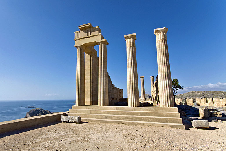 The temple of Athena at Lindos, Rhodes