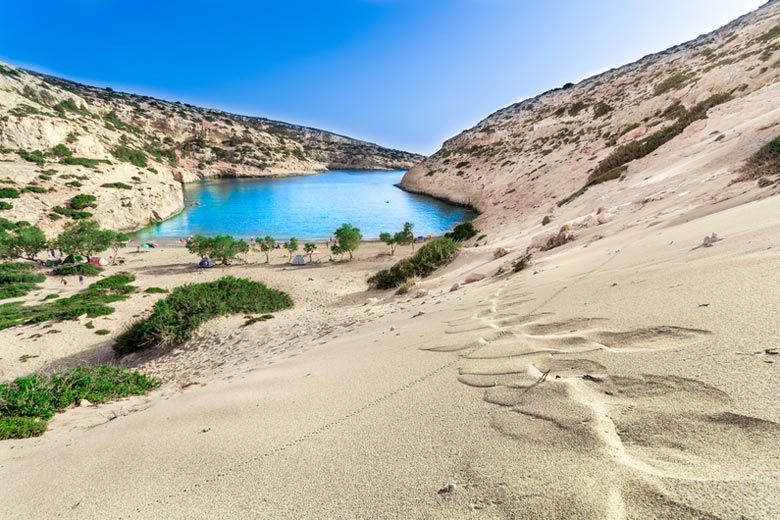 The sheltered cove and beach of Vathi, Crete © Georgios Tsichlis - Dreamstime