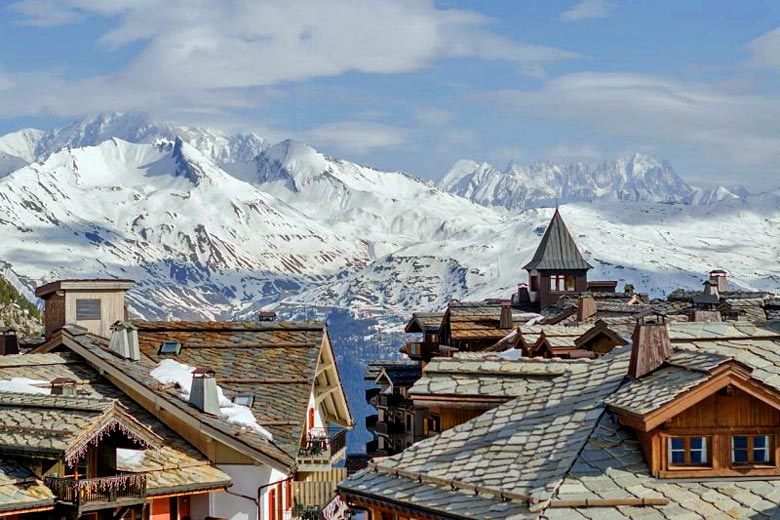 Tiled roofs and scenic views of Les Arcs 1950 - photo courtesy of Pierre & Vacances