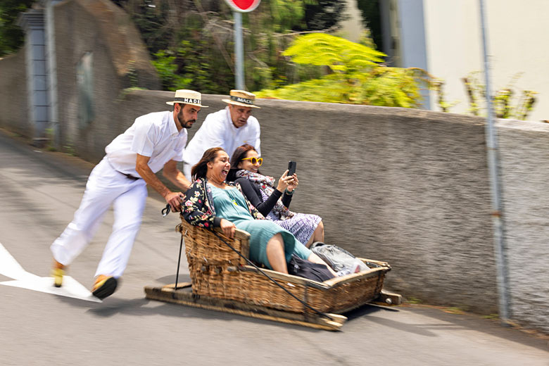 Funchal's famous toboggan ride