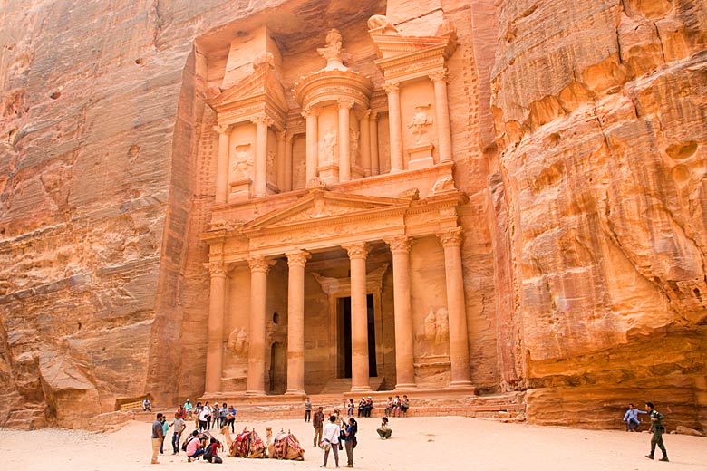 Entrance to the Treasury in Petra, Jordan