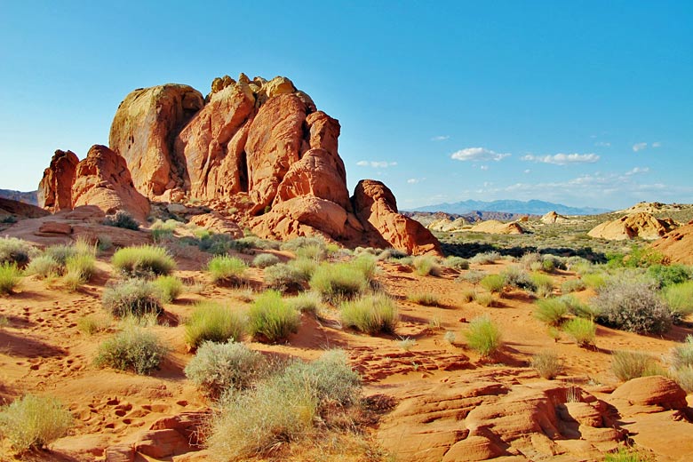 Beautiful desert scenery in the Valley of Fire State Park, Nevada