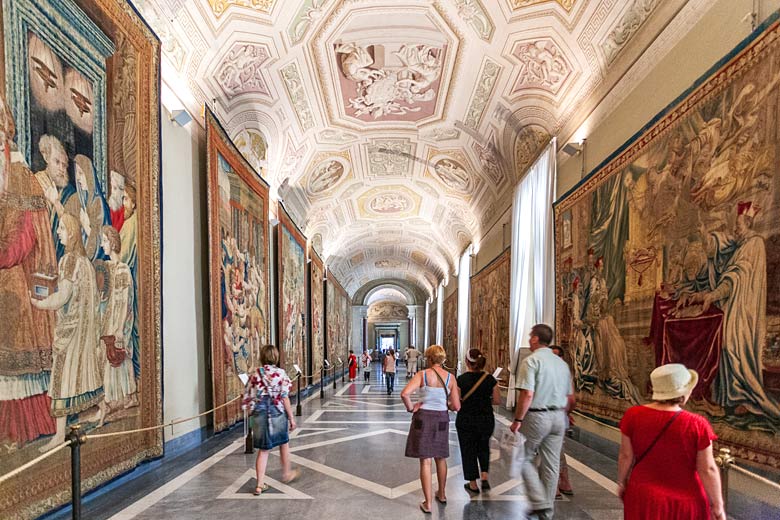 Tapestries inside the Vatican Museums Tapestries inside the Vatican Museums