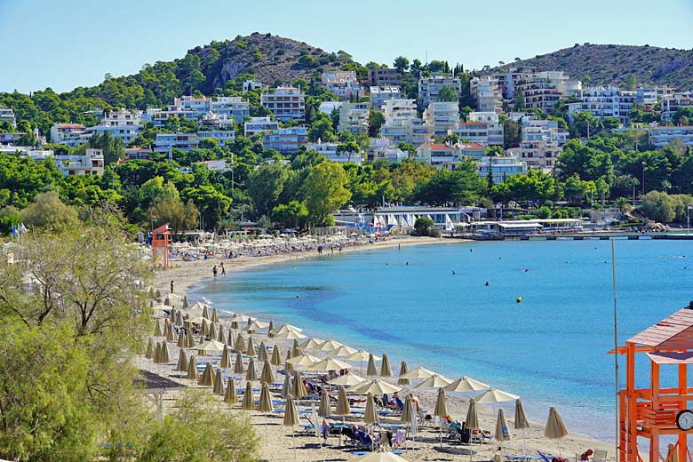 Sweep of sea and sand on the Attica Riviera Sweep of sea and sand on the Attica Riviera